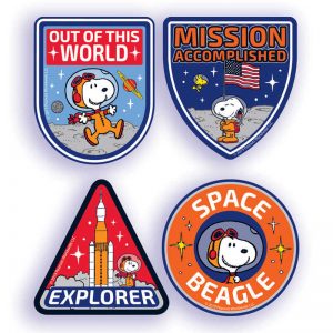Eureka® Peanuts® NASA Sticker Badges, Pack of 40