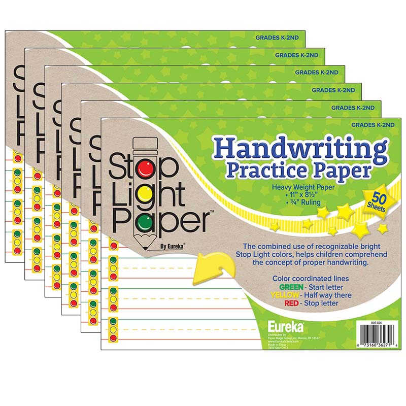 TeachersParadise - Eureka® Stop Light Paper Practice Paper Notepad, 50 ...