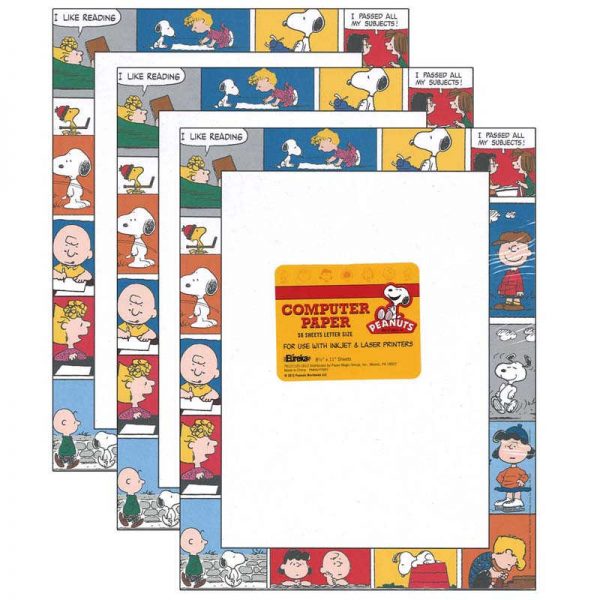 Eureka® Peanuts® Comic Blocks Computer Paper, 50 Sheets Per Pack, 3 Packs