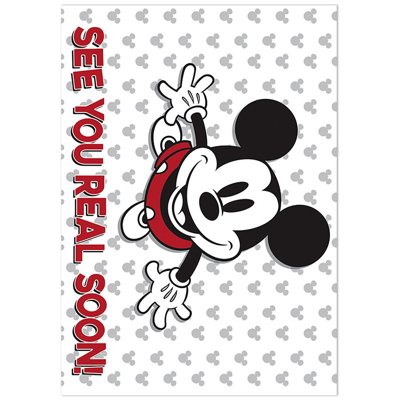 EUREKA Mickey Mouse® Throwback See You Real Soon Teacher Cards, Pack of 36