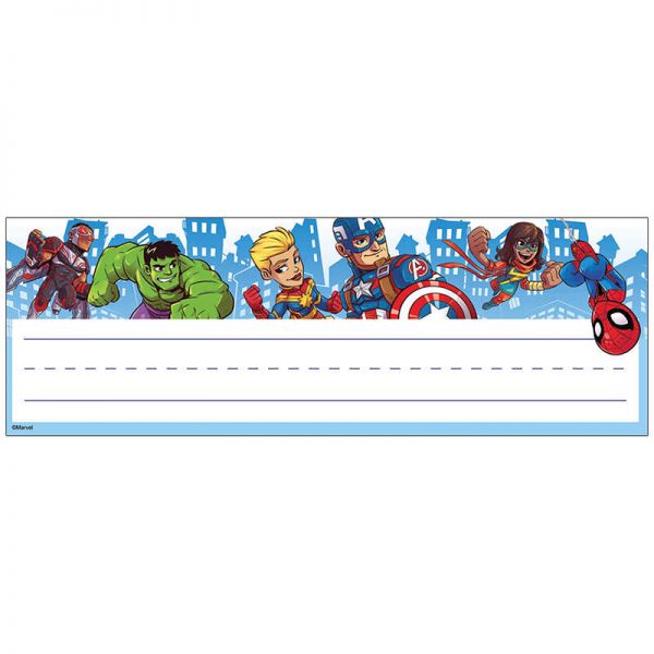 Eureka® Marvel™ Super Hero Adventure Name Plates - Self Adhesive