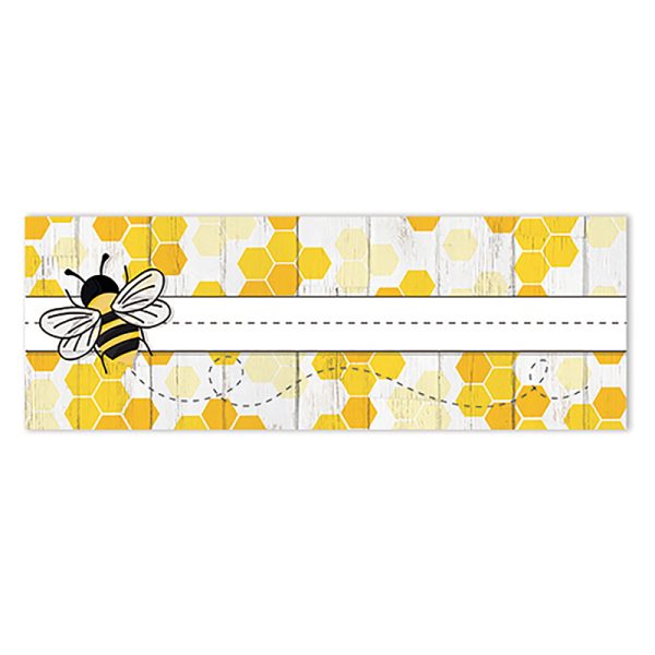 EUREKA The Hive Self-Adhesive Name Plates, Pack of 36