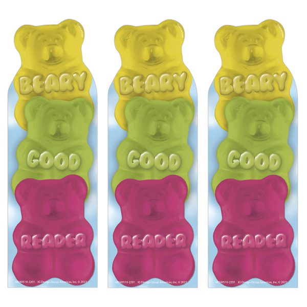 Eureka Beary Good Reader Gummy Bear Scented Bookmarks, 24 Per Pack, 3 Packs