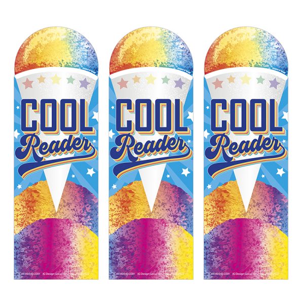 Eureka Cool Reader Snow Cone Scented Bookmarks, 24 Per Pack, 3 Packs
