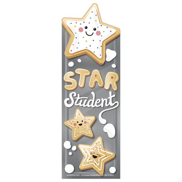Eureka Star Cookies Sugar Cookie Scented Bookmarks, Pack of 24