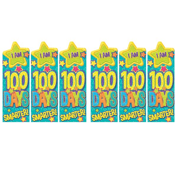 Eureka Color My World 100 Days Bookmarks, 36 Per Pack, 6 Packs