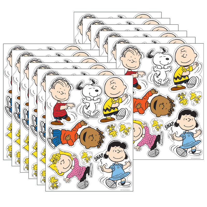 Eureka® Peanuts® Classic Characters Window Clings, 12 Sheets