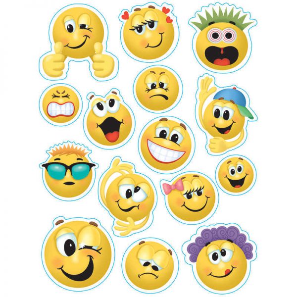 Eureka® Emoticons Window Clings, 12" x 17"