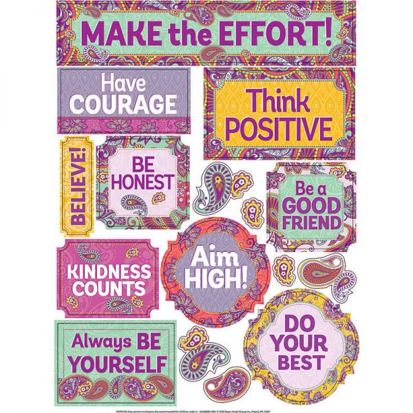 Eureka® Positively Paisley Window Clings, 16 Pieces