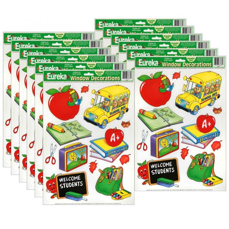 Eureka® Window Clings, Welcome Students, 12 Packs