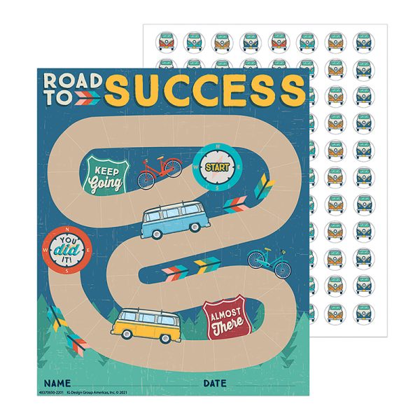 EUREKA Adventurer Mini Reward Chart with Stickers, Pack of 36