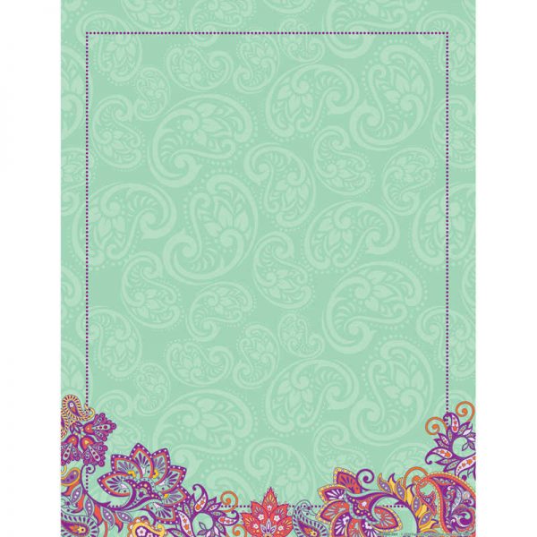 Eureka® Positively Paisley Blank Chart, 17" x 22"