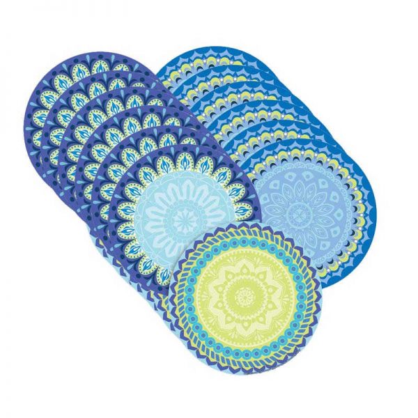Eureka® Blue Harmony Assorted Round Paper Cut Outs, 36 Per Pack, 6 Packs