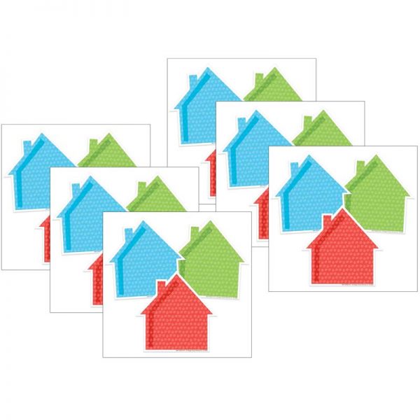 Eureka® A Teachable Town Assorted Houses Paper Cut-Outs, 36 Per Pack, 6 Packs
