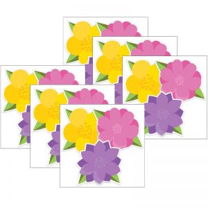 Eureka® A Teachable Town Flowers Paper Cut-Outs, 36 Per Pack, 6 Packs