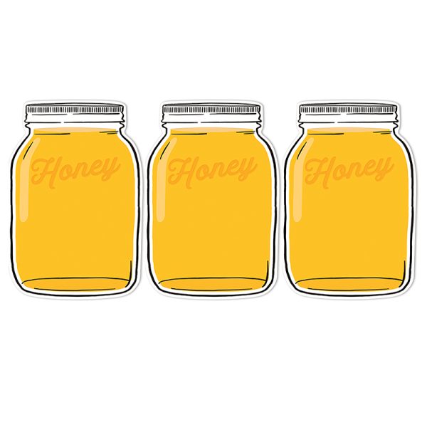 EUREKA The Hive Mason Jar Paper Cut-Outs, 36 Per Pack, 3 Packs