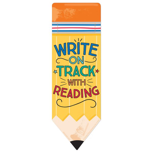 EUREKA Pencil Write on Track with Reading Bookmarks, Pack of 36