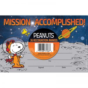 Eureka® Peanuts® NASA Recognition Awards, Pack of 36