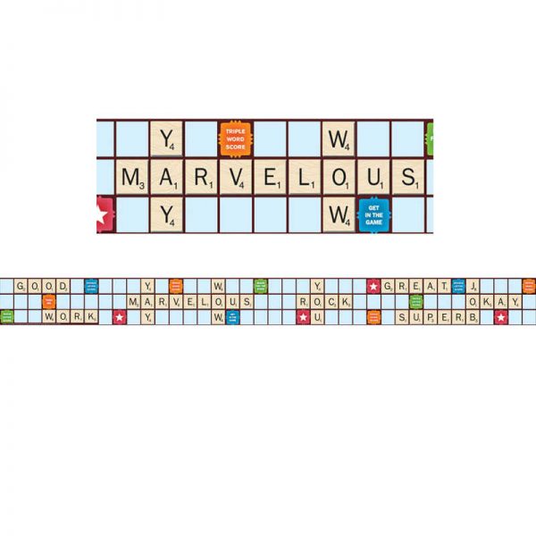 Eureka® Scrabble™ Letters Extra Wide Die Cut Deco Trim