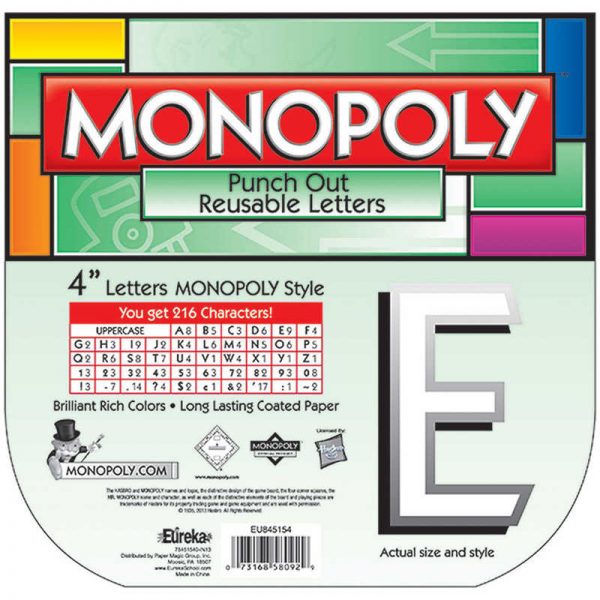 Eureka® Monopoly™ Deco Letters
