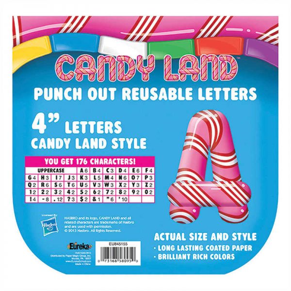 Eureka® Candy Land™ Pepper Stripes Deco Letters