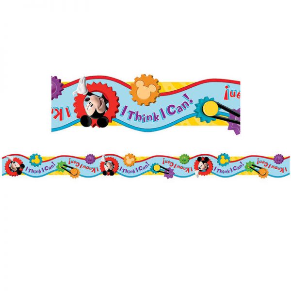 Eureka® Mickey Mouse Clubhouse® I Think I Can Extra Wide Die Cut Deco Trim®, 37 Feet