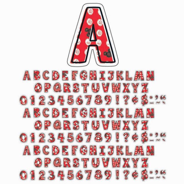 Eureka® Mickey® Color Pop! Deco Letters, 4", 177 Characters Per Pack, 3 Packs