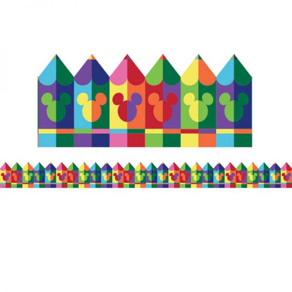 Eureka® Geo Mickey® Pencils Deco Trim® Extra Wide Die Cut