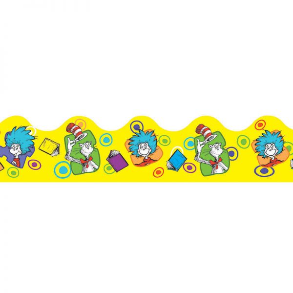 Eureka® Dr. Seuss™ Yellow Extra Wide Die Cut Deco Trim®, 37 Feet