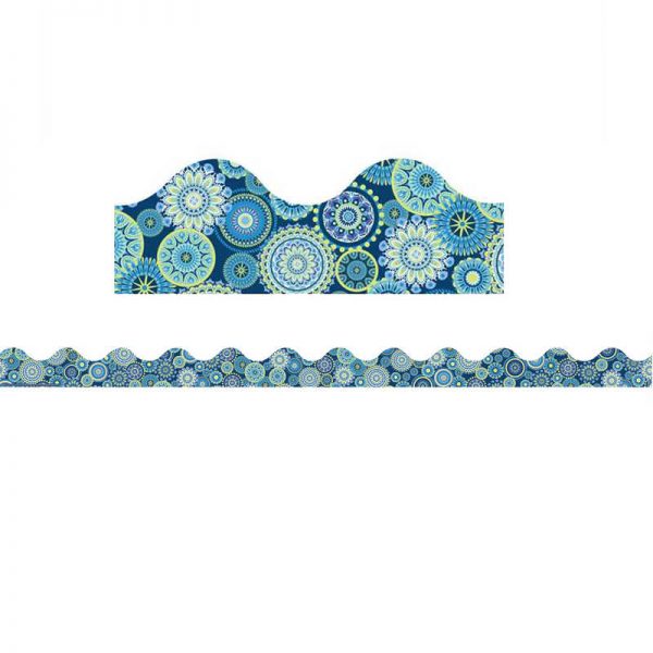 Eureka® Blue Harmony - Mandala Scalloped Deco Trim®