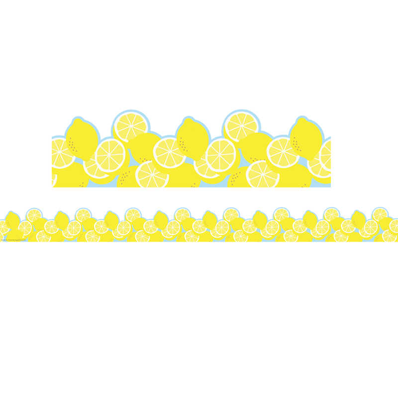 Eureka® Always Try Your Zest Lemon Deco Trim® Extra Wide Die Cut, 37 Feet