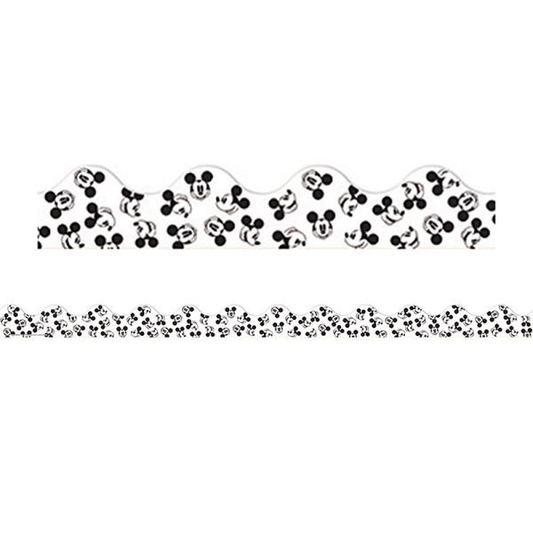 EUREKA Mickey Mouse® Throwback Tossed Mickeys Deco Trim®, 37 Feet