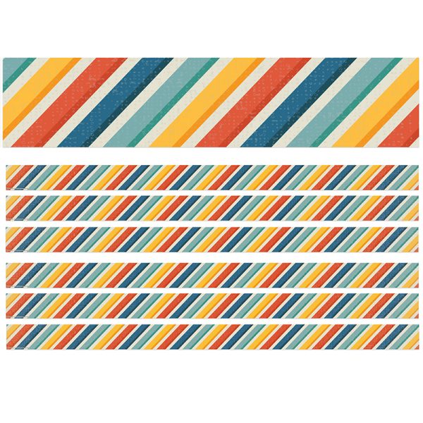 EUREKA Adventurer Stripes Deco Trim®, 37 Feet Per Pack, 6 Packs