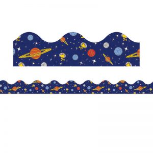 Eureka® Peanuts® NASA Solar System Extra Wide Die Cut Deco Trim®, 37 Feet