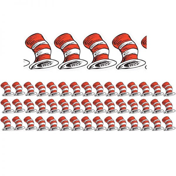 Eureka® The Cat's Hat Extra Wide Deco Trim®, 37 Feet Per Pack, 3 Packs