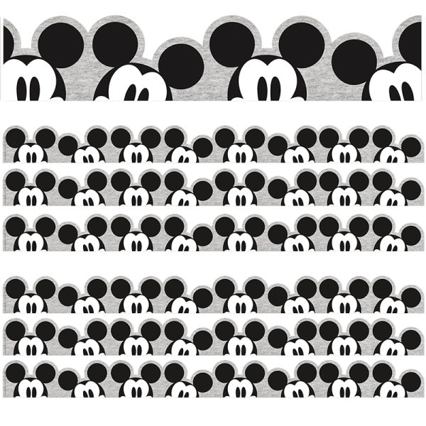 EUREKA Mickey Mouse® Throwback Peeking Mickeys Extra Wide Deco Trim®, 37 Feet Per Pack, 3 Packs