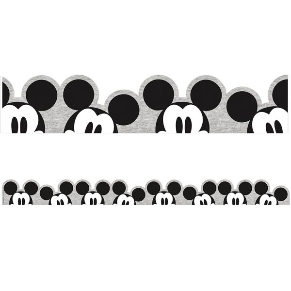 EUREKA Mickey Mouse® Throwback Peeking Mickeys Extra Wide Deco Trim®, 37 Feet