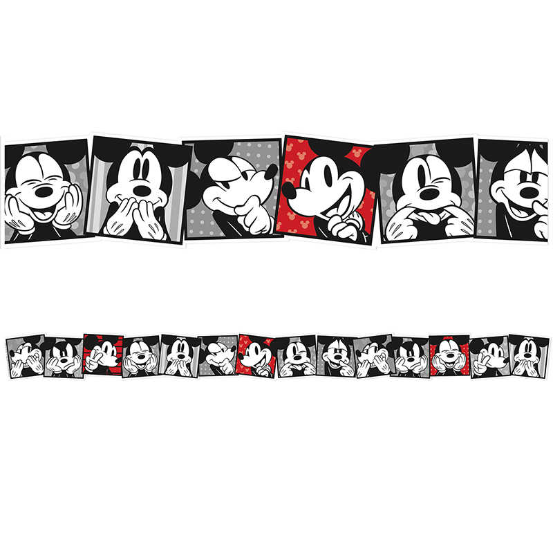 EUREKA Mickey Mouse® Throwback Mickey Selfies Extra Wide Deco Trim®, 37 Feet