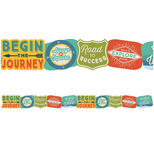 EUREKA Adventurer Badges Extra Wide Deco Trim®, 37 Feet