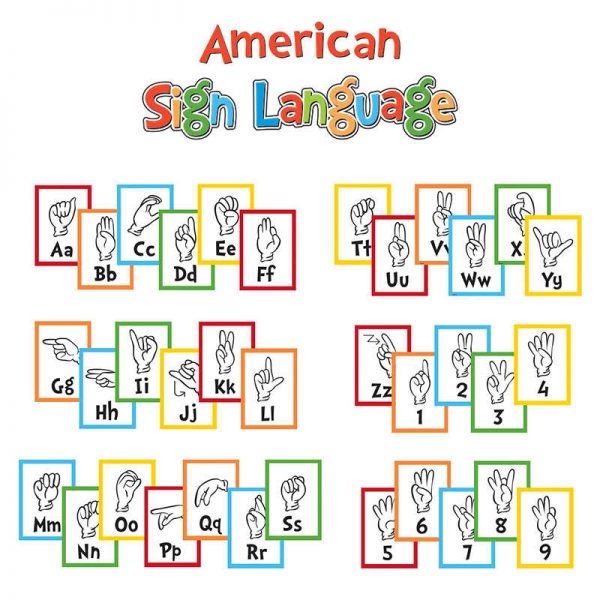 Eureka® Dr. Seuss™ Sign Language Alphabet Mini Bulletin Board Set