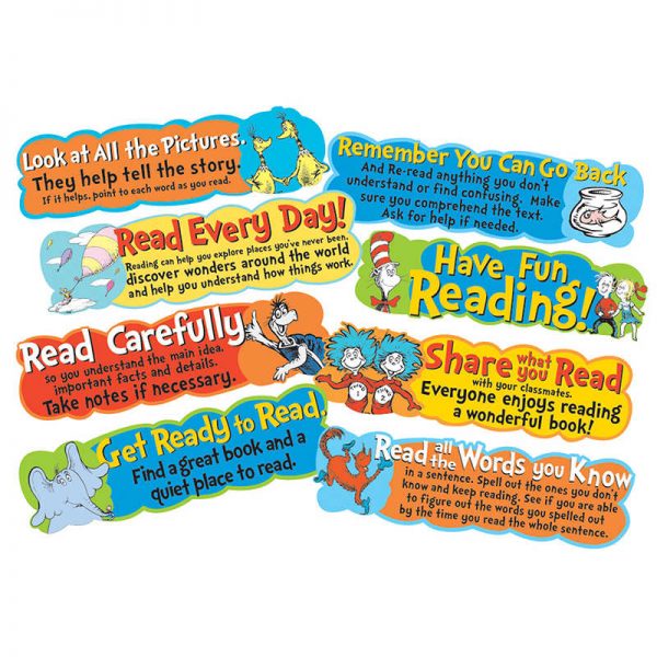 Eureka® Dr. Seuss™ Reading Tips Mini Bulletin Board Set