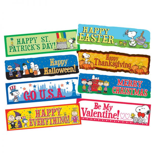 Eureka® Peanuts® Year of Holidays Mini Bulletin Board Set