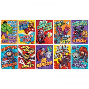 Eureka® Marvel™ Motivational Poster Set Bulletin Board Set, 10 Posters