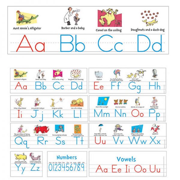 Eureka® Dr. Seuss™ Manuscript Alphabet Bulletin Board Set