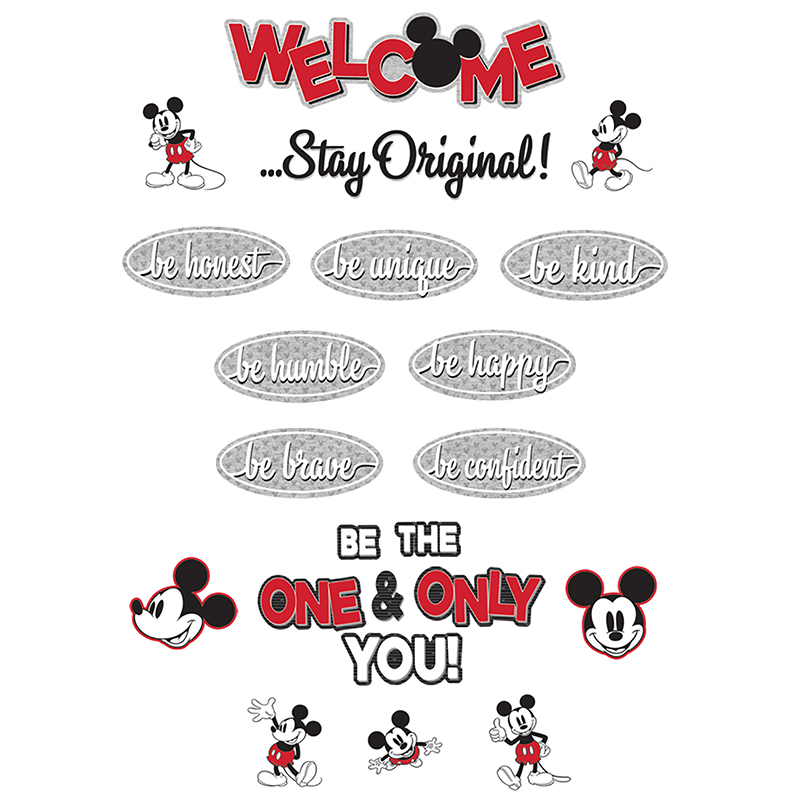 EUREKA Mickey Mouse® Throwback Stay Original Mini Bulletin Board Set