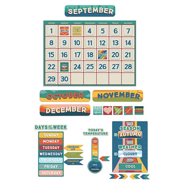 EUREKA Adventurer Calendar Bulletin Board Set
