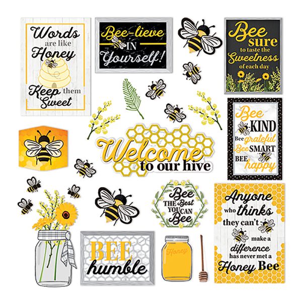 EUREKA The Hive Motivational Gallery Wall Bulletin Board Set