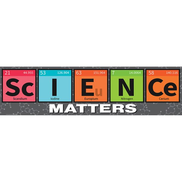 Eureka Periodic Table Horizontal Banner, 45" x 12"