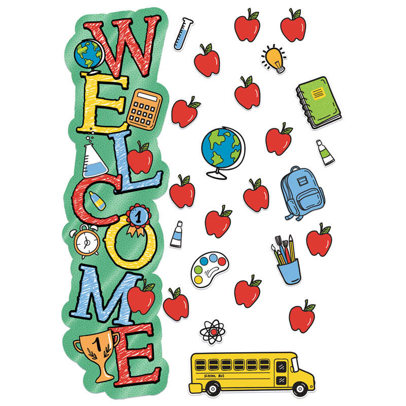 Eureka® Back to School Welcome All-In-One Door Decor Kit, 40 Pieces Per Set, 2 Sets