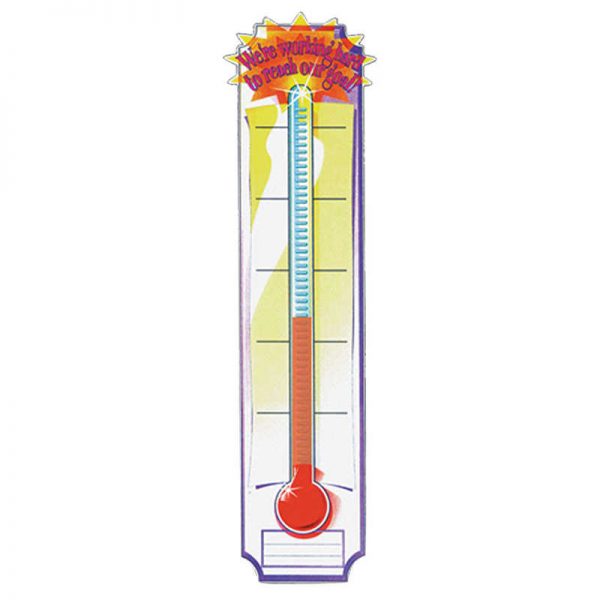 Eureka® Vertical Banners, Goal Setting Thermometer